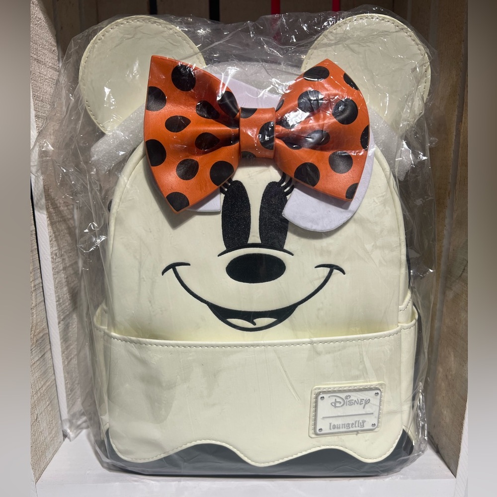 Loungefly Disney Ghost Minnie glow in the dark mini backpack